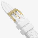 Buy Shop Guess Crown Jewel Multifunction Diamonds White Dial White Leather Strap Watch for Women - GW0411L1 USA Online
