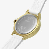 Buy Shop Guess Crown Jewel Multifunction Diamonds White Dial White Leather Strap Watch for Women - GW0411L1 USA Online