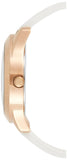 Buy Shop Guess Crush Crystals Gold Dial White Rubber Strap Watch for Women - W1223L3 USA Online