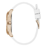 Buy Shop Guess Crush Crystals Gold Dial White Rubber Strap Watch for Women - W1223L3 USA Online