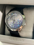 Buy Shop Guess Crush Crystals Silver Dial Black Rubber Strap Watch for Women - W1223L4 USA Online