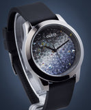 Buy Shop Guess Crush Crystals Silver Dial Black Rubber Strap Watch for Women - W1223L4 USA Online
