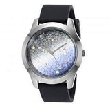 Buy Shop Guess Crush Crystals Silver Dial Black Rubber Strap Watch for Women - W1223L4 USA Online
