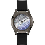 Buy Shop Guess Crush Crystals Silver Dial Black Rubber Strap Watch for Women - W1223L4 USA Online