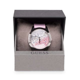 Buy Shop Guess Crush Crystals Silver Dial Pink Rubber Strap Watch for Women - W1223L1 USA Online