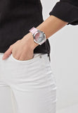Buy Shop Guess Crush Crystals Silver Dial Pink Rubber Strap Watch for Women - W1223L1 USA Online