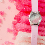 Buy Shop Guess Crush Crystals Silver Dial Pink Rubber Strap Watch for Women - W1223L1 USA Online