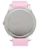 Buy Shop Guess Crush Crystals Silver Dial Pink Rubber Strap Watch for Women - W1223L1 USA Online
