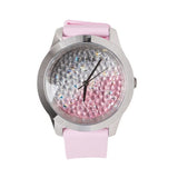 Buy Shop Guess Crush Crystals Silver Dial Pink Rubber Strap Watch for Women - W1223L1 USA Online