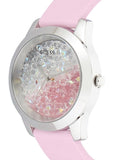 Buy Shop Guess Crush Crystals Silver Dial Pink Rubber Strap Watch for Women - W1223L1 USA Online