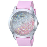 Buy Shop Guess Crush Crystals Silver Dial Pink Rubber Strap Watch for Women - W1223L1 USA Online