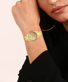 Buy Shop Guess Crush Gold Dial Gold Steel Strap Watch For Women - GW0020L2 USA Online