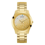 Buy Shop Guess Crush Gold Dial Gold Steel Strap Watch For Women - GW0020L2 USA Online