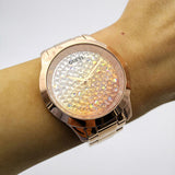 Buy Shop Guess Crush Rose Gold Dial Rose Gold Steel Strap Watch For Women - GW0020L3 USA Online