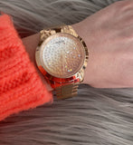 Buy Shop Guess Crush Rose Gold Dial Rose Gold Steel Strap Watch For Women - GW0020L3 USA Online