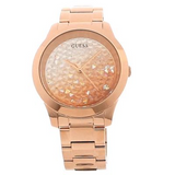 Buy Shop Guess Crush Rose Gold Dial Rose Gold Steel Strap Watch For Women - GW0020L3 USA Online