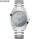 Buy Shop Guess Crush Silver Dial Silver Steel Strap Watch For Women - GW0020L1 USA Online