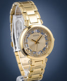 Buy Shop Guess Crystal Clear Analog Gold Dial Gold Steel Strap Watch for Women - GW0470L2 USA Online