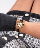 Buy Shop Guess Crystal Clear Analog Gold Dial Gold Steel Strap Watch for Women - GW0470L2 USA Online
