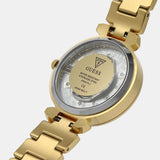 Buy Shop Guess Crystal Clear Analog Gold Dial Gold Steel Strap Watch for Women - GW0470L2 USA Online