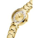 Buy Shop Guess Crystal Clear Analog Gold Dial Gold Steel Strap Watch for Women - GW0470L2 USA Online