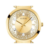 Buy Shop Guess Crystal Clear Analog Gold Dial Gold Steel Strap Watch for Women - GW0470L2 USA Online