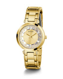 Buy Shop Guess Crystal Clear Analog Gold Dial Gold Steel Strap Watch for Women - GW0470L2 USA Online