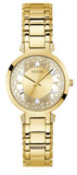 Buy Shop Guess Crystal Clear Analog Gold Dial Gold Steel Strap Watch for Women - GW0470L2 USA Online