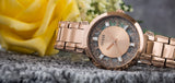 Buy Shop Guess Crystal Clear Rose Gold Dial Rose Gold Steel Strap Watch for Women - GW0470L3 USA Online