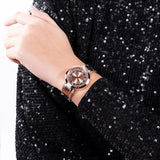 Buy Shop Guess Crystal Clear Rose Gold Dial Rose Gold Steel Strap Watch for Women - GW0470L3 USA Online