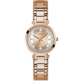 Buy Shop Guess Crystal Clear Rose Gold Dial Rose Gold Steel Strap Watch for Women - GW0470L3 USA Online