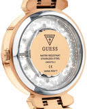 Buy Shop Guess Crystal Clear Rose Gold Dial Rose Gold Steel Strap Watch for Women - GW0470L3 USA Online