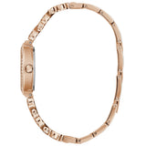 Buy Shop Guess Crystal Clear Rose Gold Dial Rose Gold Steel Strap Watch for Women - GW0470L3 USA Online