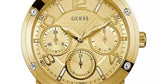 Buy Shop Guess Crystal Multifunction Gold Dial Gold Steel Strap Watch for Women - W0778L2 USA Online