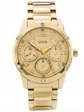 Buy Shop Guess Crystal Multifunction Gold Dial Gold Steel Strap Watch for Women - W0778L2 USA Online