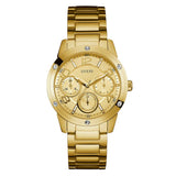 Buy Shop Guess Crystal Multifunction Gold Dial Gold Steel Strap Watch for Women - W0778L2 USA Online