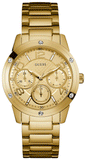 Buy Shop Guess Crystal Multifunction Gold Dial Gold Steel Strap Watch for Women - W0778L2 USA Online