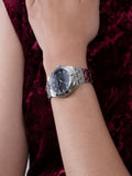 Buy Shop Guess Crystalline Diamonds Black Dial Silver Steel Strap Watch for Women - GW0114L1 USA Online