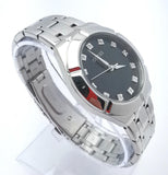 Buy Shop Guess Crystalline Diamonds Black Dial Silver Steel Strap Watch for Women - GW0114L1 USA Online