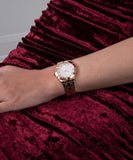 Buy Shop Guess Crystalline Diamonds Gold Dial Gold Steel Strap Watch for Women - GW0114L2 USA Online