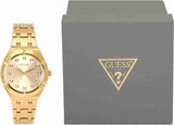 Buy Shop Guess Crystalline Diamonds Gold Dial Gold Steel Strap Watch for Women - GW0114L2 USA Online