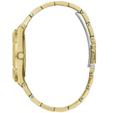 Buy Shop Guess Crystalline Diamonds Gold Dial Gold Steel Strap Watch for Women - GW0114L2 USA Online