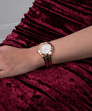 Buy Shop Guess Crystalline Diamonds Silver Dial Rose Gold Steel Strap Watch for Women - GW0114L3 USA Online