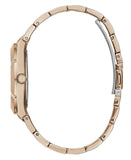 Buy Shop Guess Crystalline Diamonds Silver Dial Rose Gold Steel Strap Watch for Women - GW0114L3 USA Online