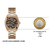 Buy Shop Guess Cubed Analog Black Dial Rose Gold Steel Strap Watch For Women - GW0607L3 USA Online