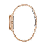 Buy Shop Guess Cubed Analog Black Dial Rose Gold Steel Strap Watch For Women - GW0607L3 USA Online