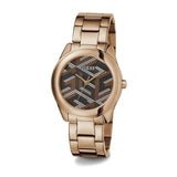 Buy Shop Guess Cubed Analog Black Dial Rose Gold Steel Strap Watch For Women - GW0607L3 USA Online