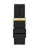 Buy Shop Guess Cubed Analog Gold Dial Black Silicone Strap Watch For Women - GW0665L1 USA Online