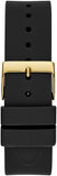 Buy Shop Guess Cubed Analog Gold Dial Black Silicone Strap Watch For Women - GW0665L1 USA Online