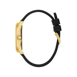 Buy Shop Guess Cubed Analog Gold Dial Black Silicone Strap Watch For Women - GW0665L1 USA Online